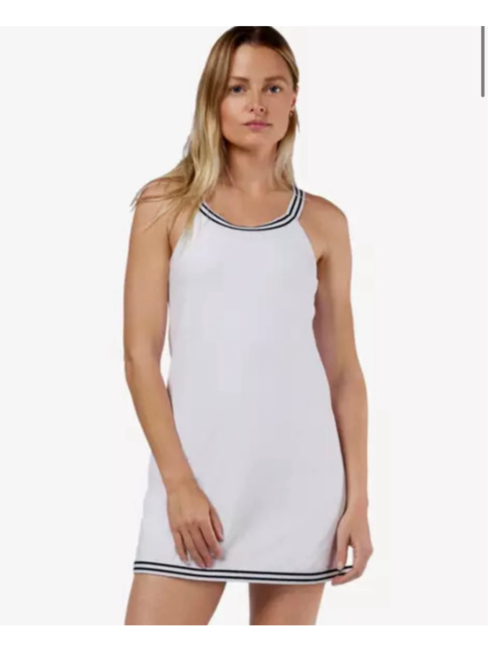 New Barstool Sports Solid Strap White & Blue Dress SZ Small